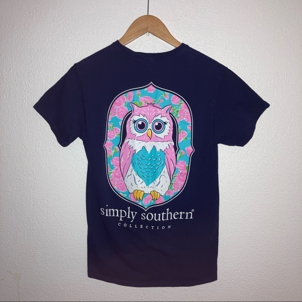 Simply Southern Collection Owl Tee Shirt S